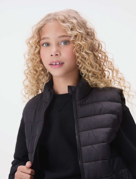 CHALECO PUFFER MODELO COMFORT NEGRO