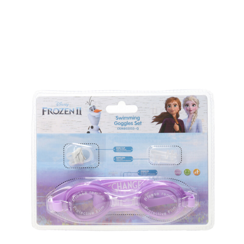 Lentes Disney Antiparras Frozen c/Tapones Violeta