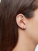 Set De Pendientes Cortos Perlas multicolor