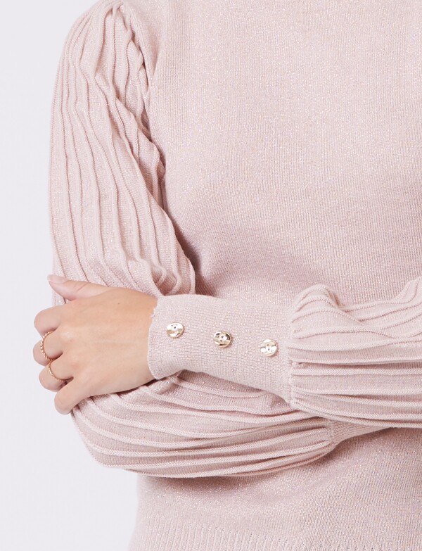 Buzo Manga Plisada ROSA