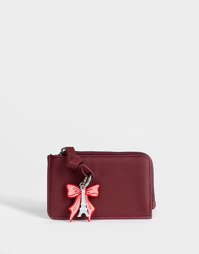 Monederos Monedero Con Charms - Rojo Burdeaux