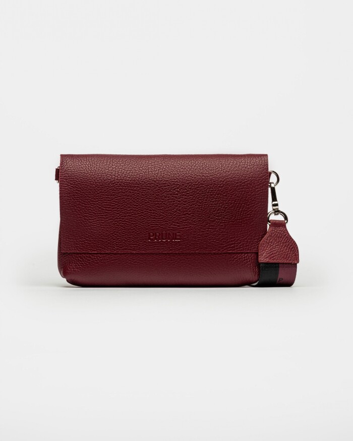 Morral Olivia En Cuero Graneado Bordeaux