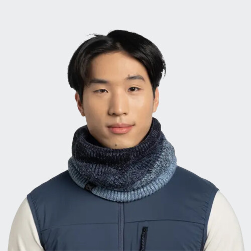 Bufanda Buff Knitted & Fleece Masha Azul