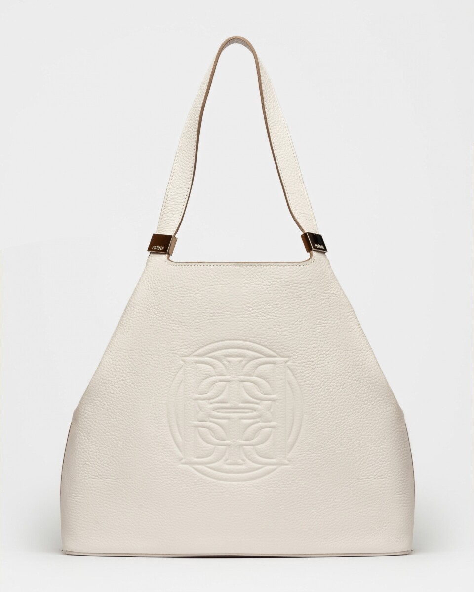Bolso Eterial en cuero graneado - Natural 