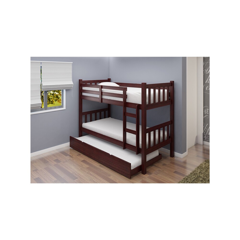 TRICAMA CUCHETA 1 PLAZA MDF-Y-PINO MARRON B102