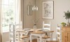 Juego de comedor Extensible 4 Sillas Mad Maciza 120 a 160 cm Blanco