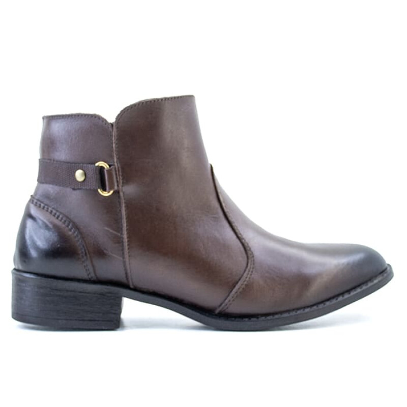 Bota Country con Hebilla Redonda de Mujer - 12806 Marron