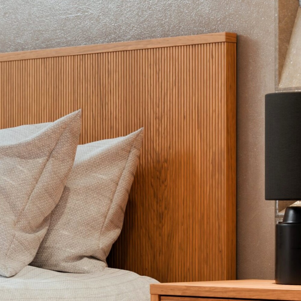 Respaldo Queen ripiado Fizz - Moderna Marrón