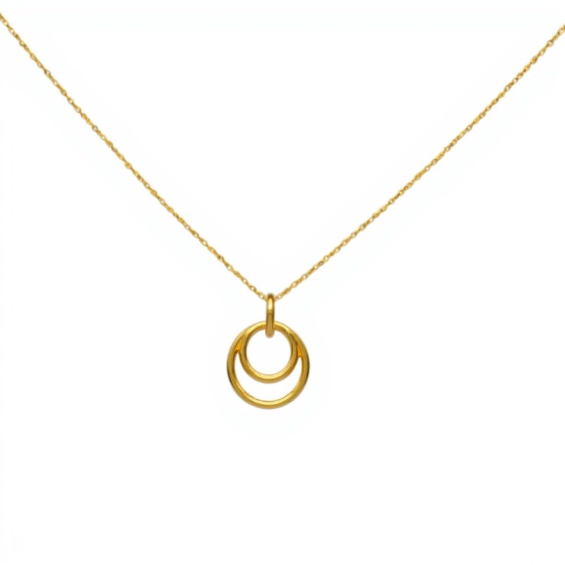 Conjunto Aro doble unido-Oro bajo-Sin piedra-CJ8055 sinpiedra