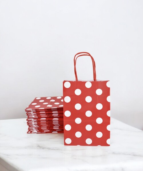 Pack x 50 - bolsas fantasia 14x08x20 LUNARES BLANCOS. LUNARES BLANCOS.
