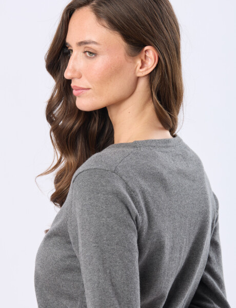 SACO TEJIDO CLÁSICO Gris Oscuro