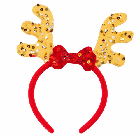 Vincha Reno Navidad Dorado