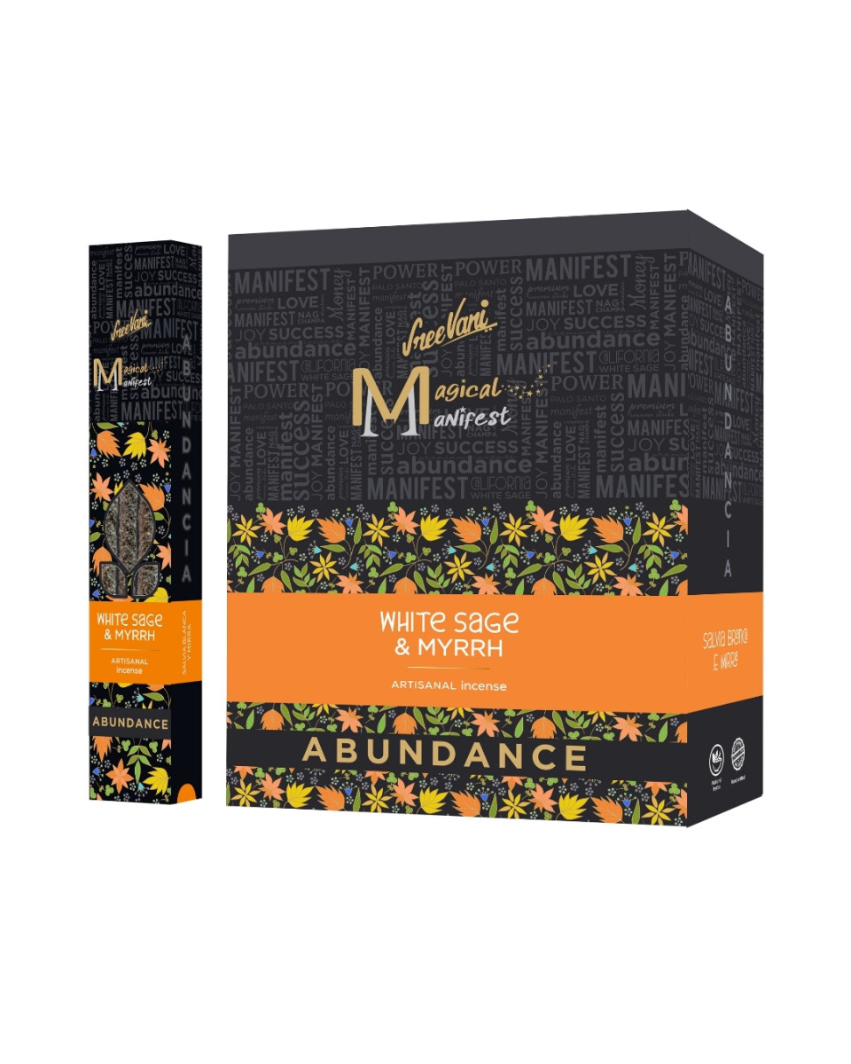 INCIENSO SREE VANI MANIFIESTO 30 GR X12 - Salvia Blanca/mirra 