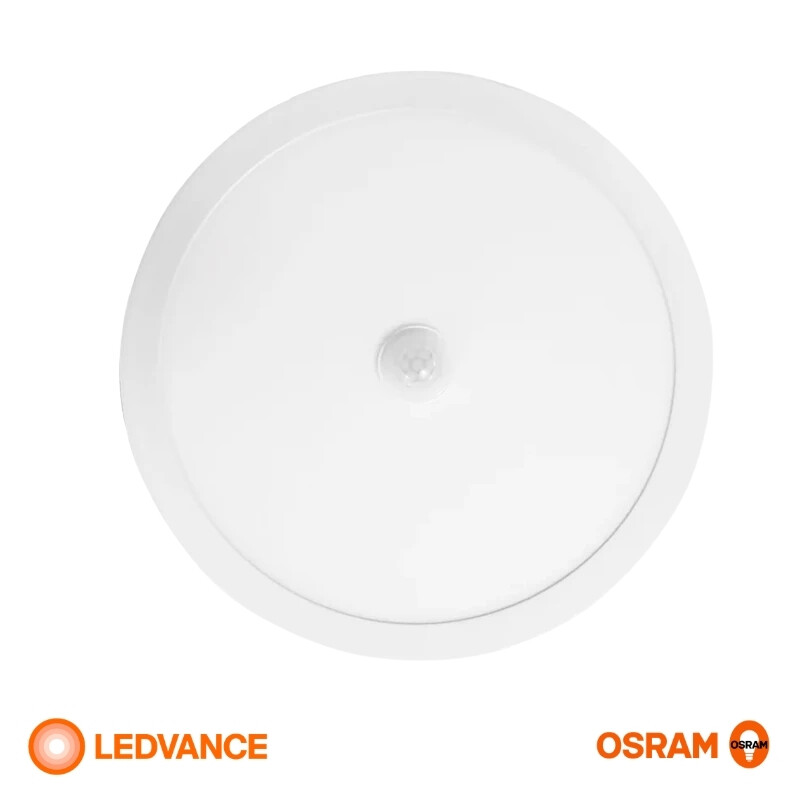 PANEL ADOSAR LEDVANCE OSRAM REDONDO 18W 4000K -<br /> PANEL LED REDONDO 18W OSRAM SENSOR<br /> SENSOR MOVIMIENTO Panel LED LEDVANCE OSRAM Con Sensor De Movimiento 18W Luz Neutra