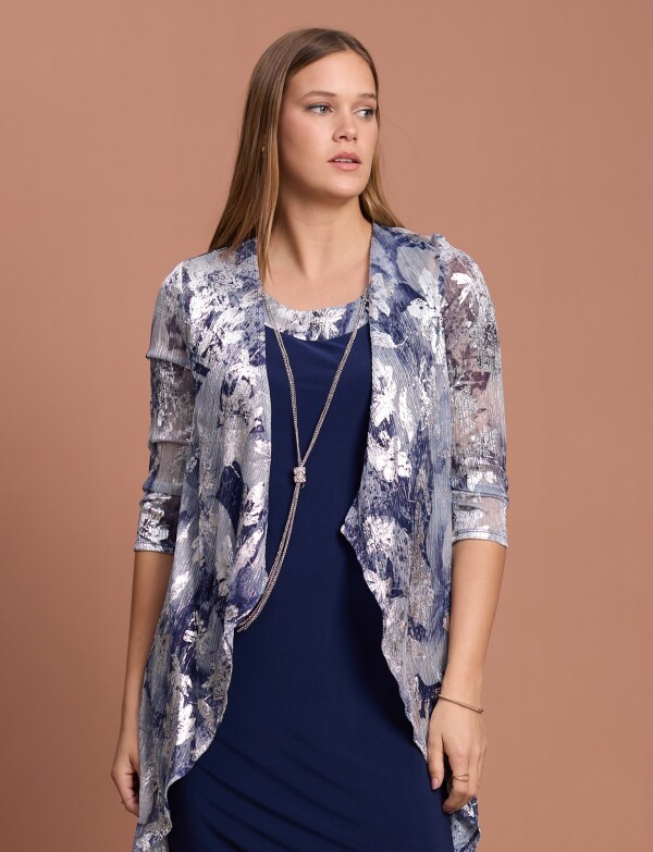 Set Noche 2pcs Vestido AZUL/MULTI