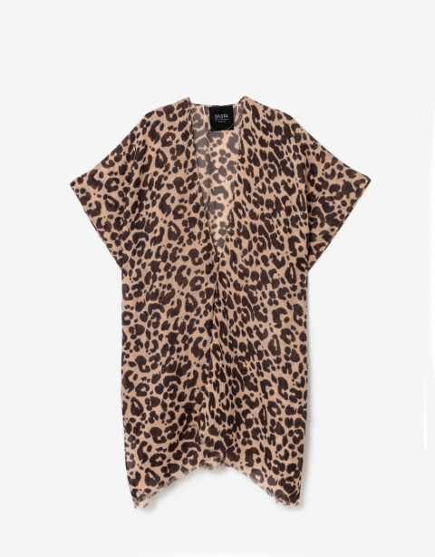 Kimonos Kimono Animal Print - Combinacion Bicolor