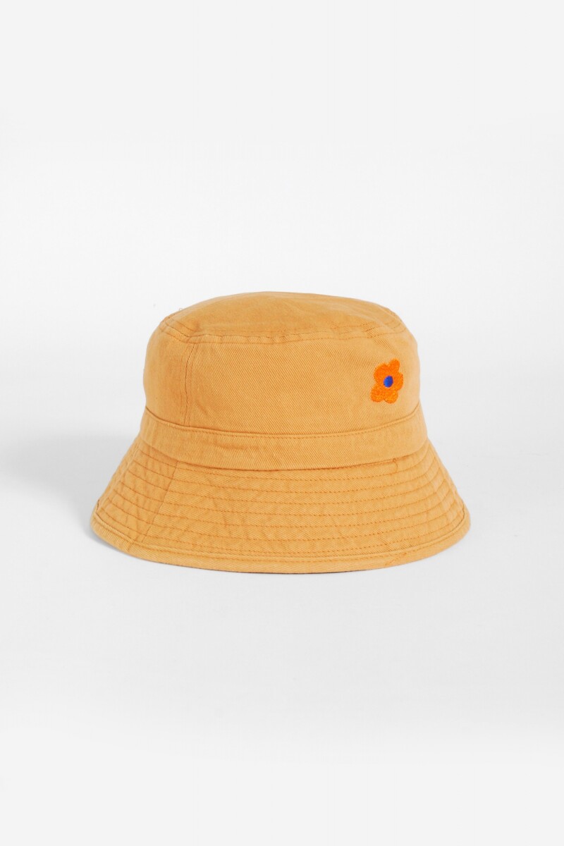 Gorro bucket flor bordada - Mujer - CAMEL 