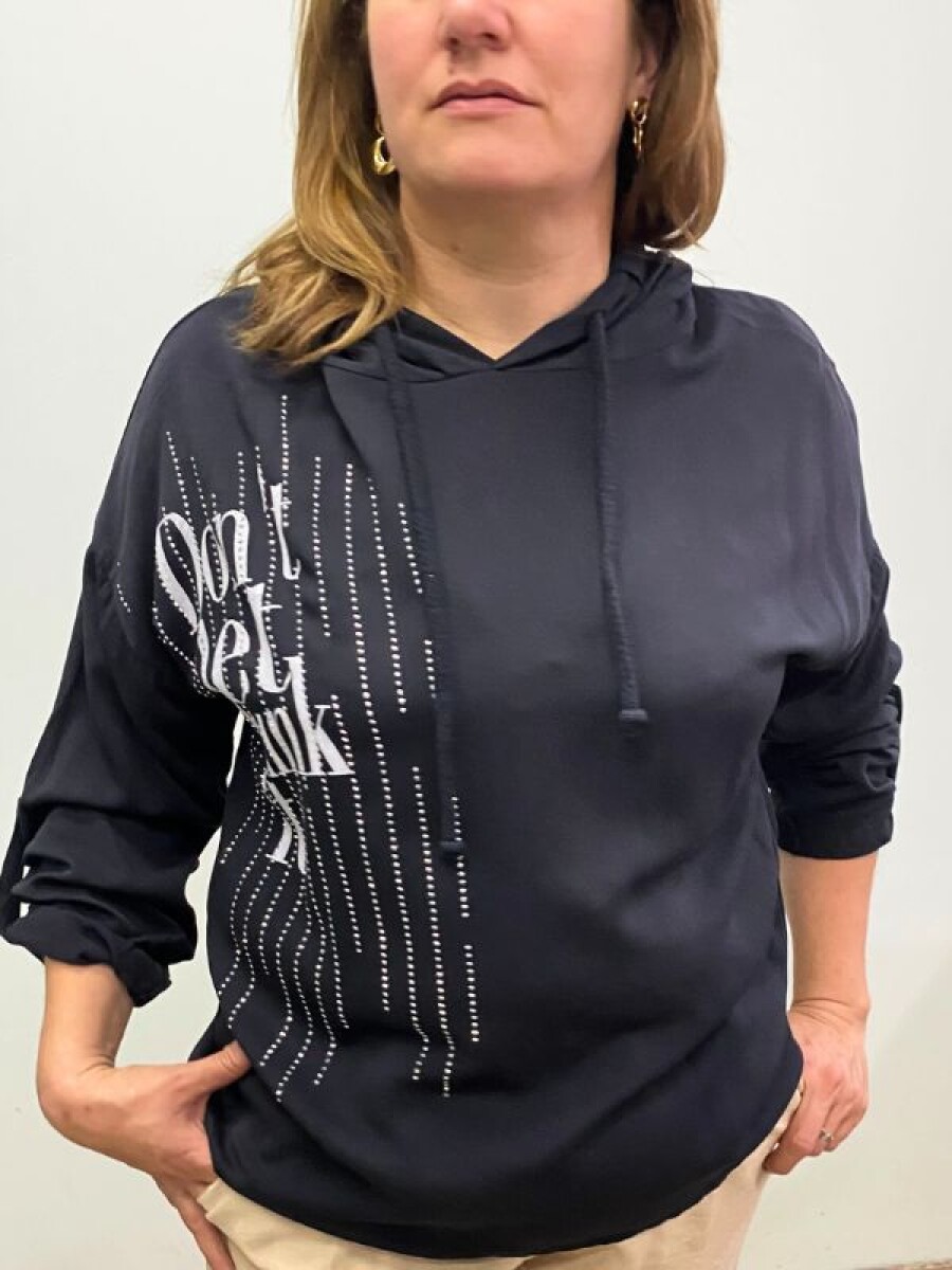 Buzo Italiano "Dont Let Think It" - Negro 