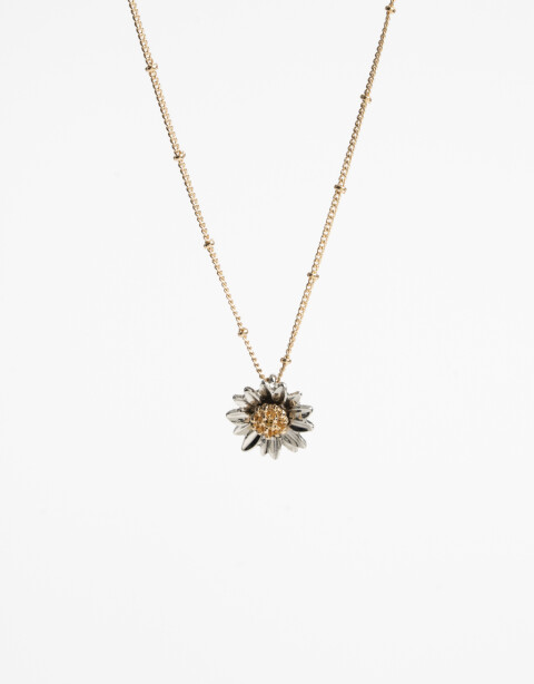 Cadena Corta con Dije Metal Collar Con Dije Margarita - Dorado