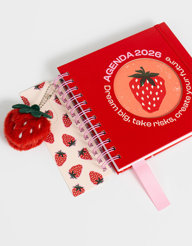 Agendas y Calendarios Estampados Agenda 2026 Con Charm - Rojo Medio