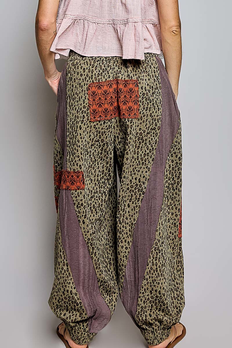 PANTALON PATCHWORK Verde Oliva