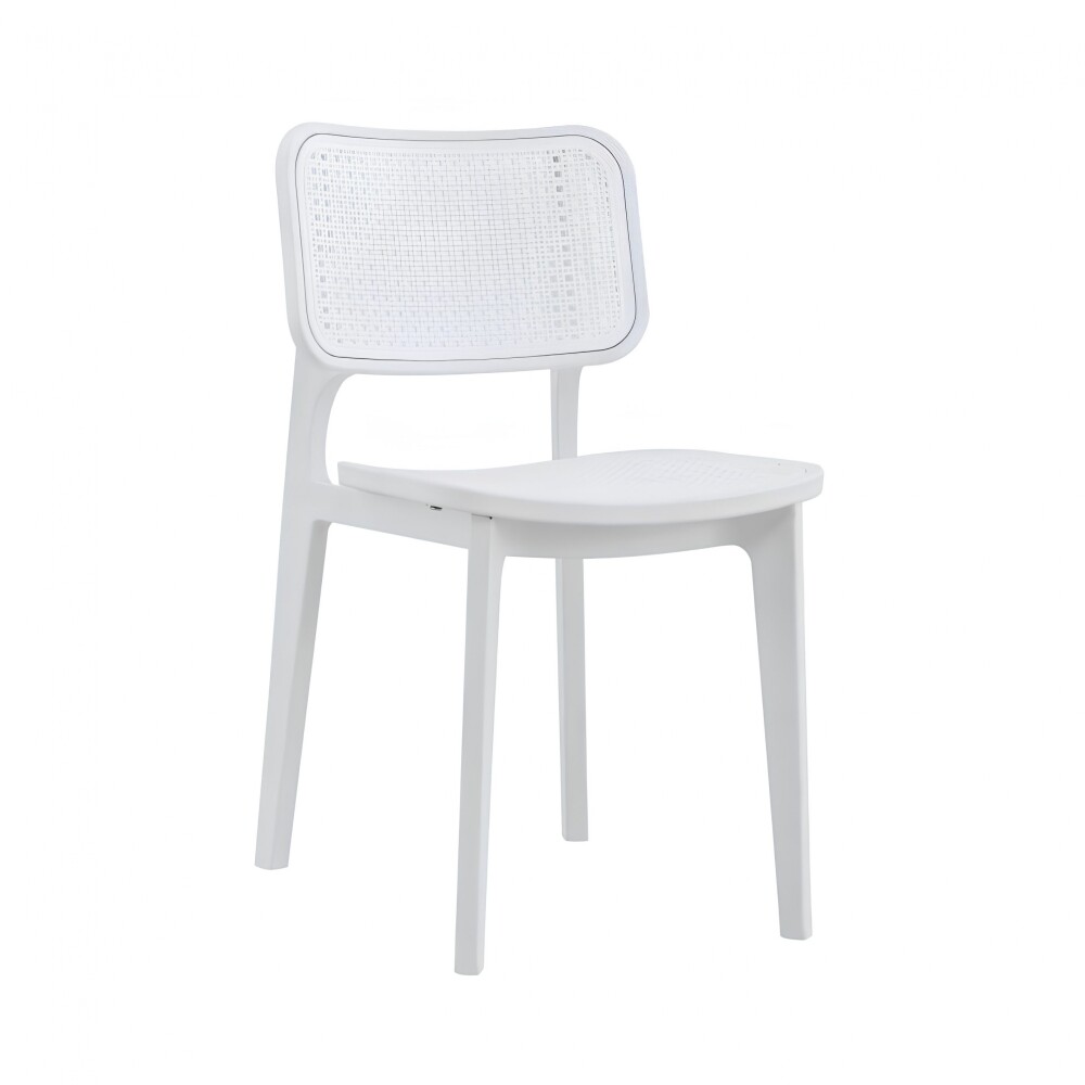 Silla Simil Rattan de polipropileno Blanco