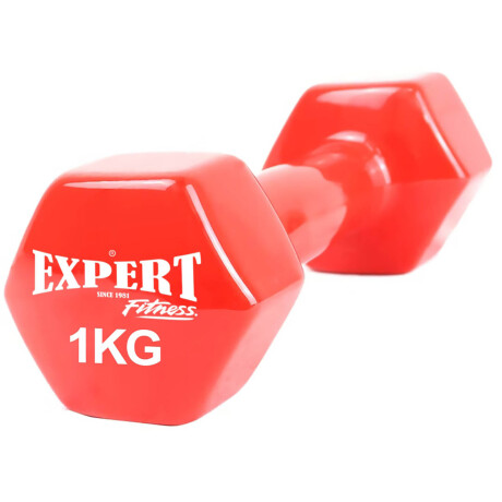 Mancuerna de Hierro Expert 1Kg Revestida En Vinilo Surtido