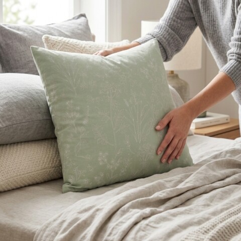 Almohadón Decorativo 45x45 cm - Plantas 01 - Cojín Suave para Cama y Living Almohadón Decorativo 45x45 cm - Plantas 01 - Cojín Suave para Cama y Living