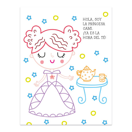 Set Crea Arte Lápices Borradores Stickers PRINCESAS