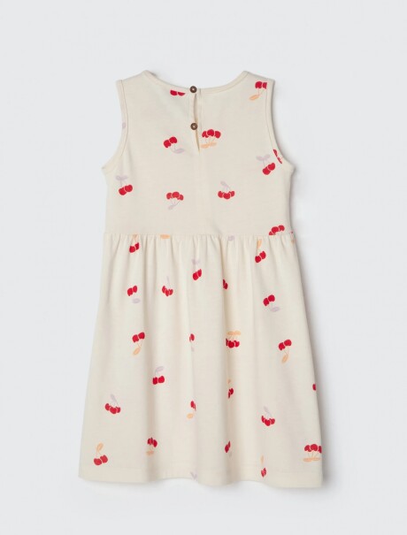 VESTIDO INFANTIL ESTAMPADO BEIGE