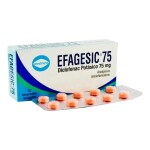 EFAGESIC 75 MG. CJ X 20 COMP. única