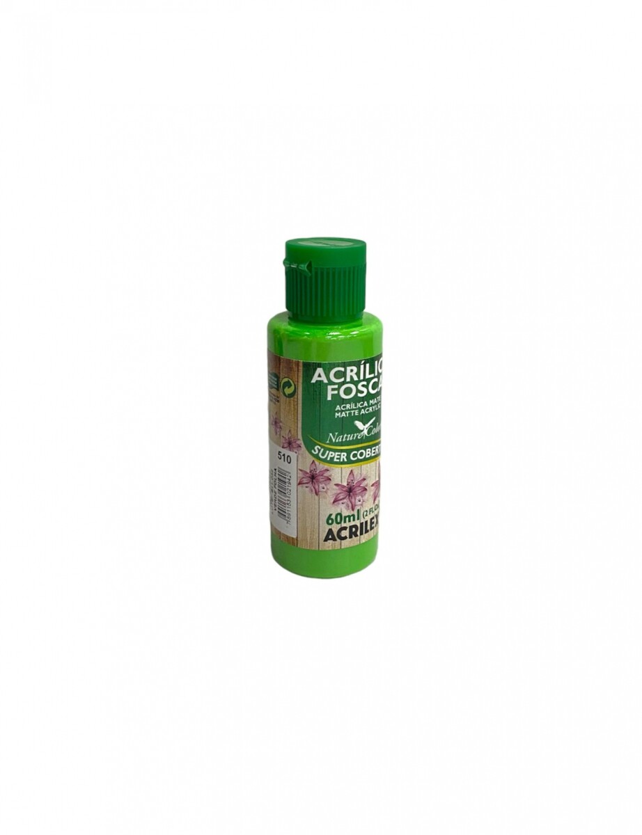 Pintura Acrílica Acrilex Mate 60 ml (Tonos Verdes) - 510 Verde Hoja 