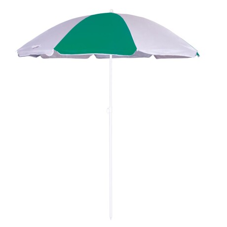 Sombrilla Playa 1,80m FPS 70 Articulable MOR Con Funda Acero Blanco/verde