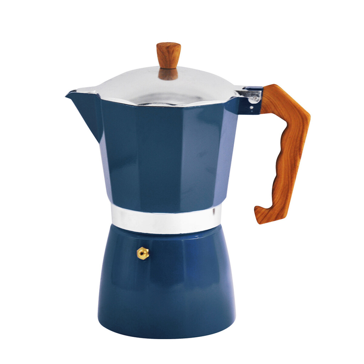 CAFETERA ITALIANA ALUMINIO BASTIANI AZUL 300ML 6T 