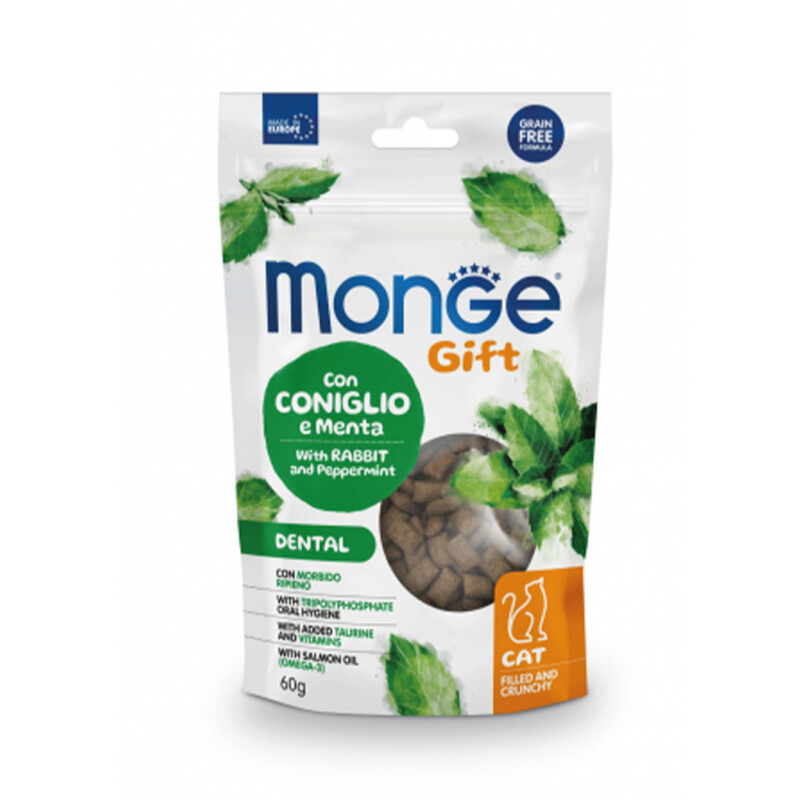 Monge Gift Cat Filled&Crunchy Dental 60 grs Monge Gift Cat Filled&Crunchy Dental 60 grs
