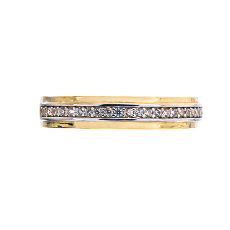 Anillo de oro 18 ktes con circonias. Anillo de oro 18 ktes con circonias.