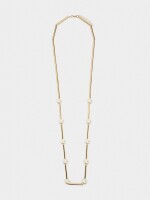 Collar Largo De Perlas blanco