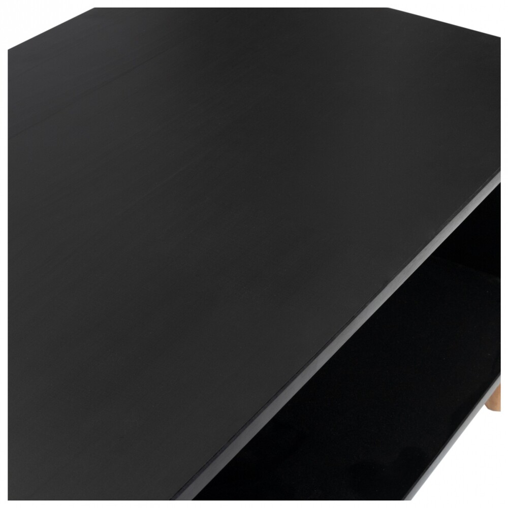 Mesa De Living Minimalista - Madera Maciza - Linea Dublin - Negro Mesa De Living Minimalista - Madera Maciza - Linea Dublin - Negro
