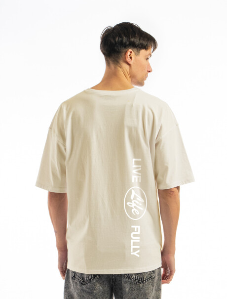 Remera Estampada Oversized BEIGE/ FANTASIA 1