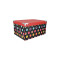 Caja Diseño con Herrajes 38 x 27 x 19 cm Cuerpo Negro con Lunares de Colores