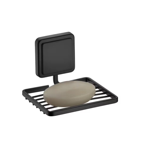 JABONERA ADHESIVA NEGRO MATE Jabonera Adhesiva Negro Mate