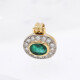Colgante En Oro 18K, Brillantes Y Esmeraldas Colgante En Oro 18K, Brillantes Y Esmeraldas
