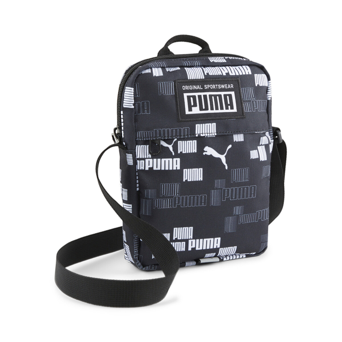 Cartera Puma Bandolera Academy - Negro - Gris Grafita 