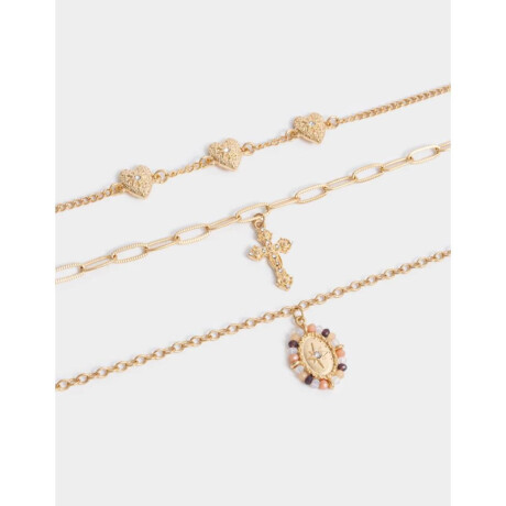 Pulseras Flexibles Sets Religioso Dorado