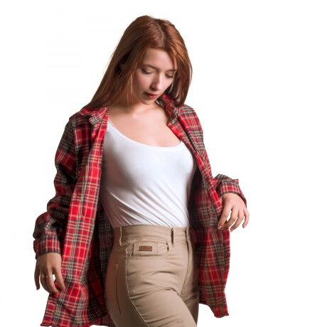Camisa Viyela Dama Roja