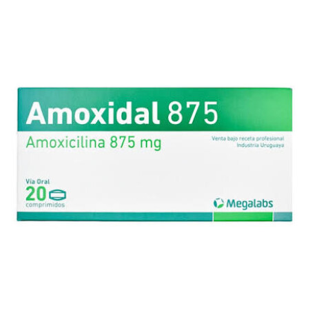 Amoxidal 875 Mg 20 Comprimidos Amoxidal 875 Mg 20 Comprimidos