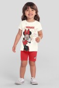 Conjunto infantil Minnie. Beige y Rojo.