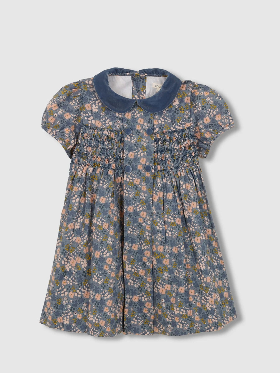 Vestido Manga Corta Nido De Abeja Verde Viejo Claro