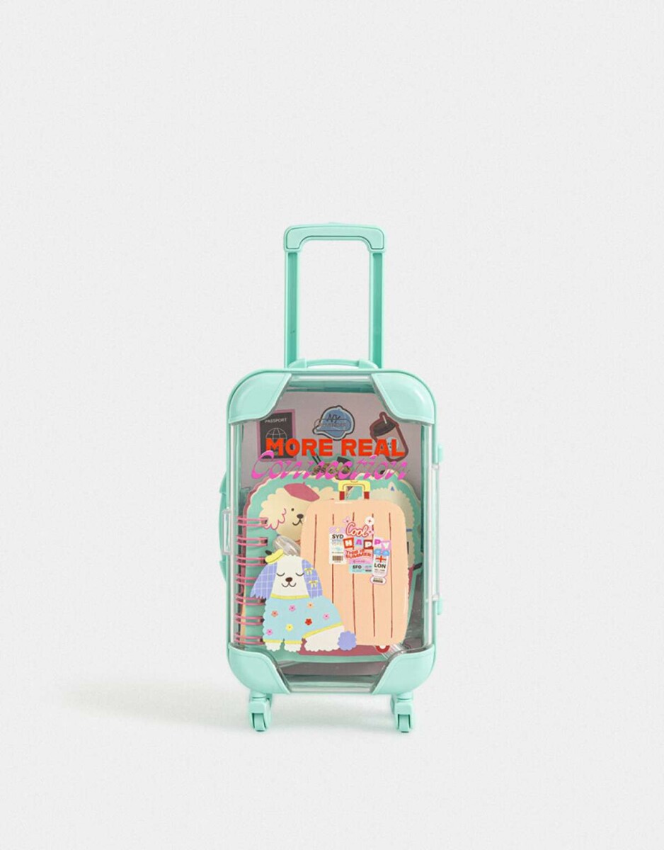 Set De Librería En Mini Valija - Combinacion Multicolor 