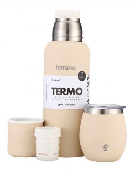 Kit 750ML Slim + Mate con tapa Taupe
